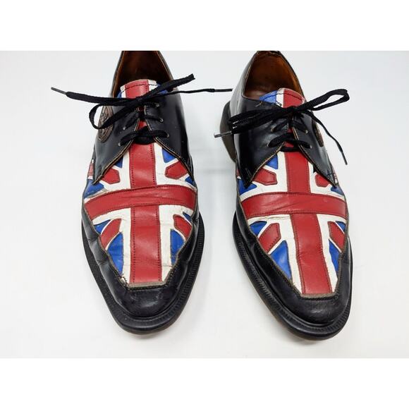 Vintage Dr. Martens Oxford Shoes Union Jack British Flag England Men\'s Size 7.5 main image 15